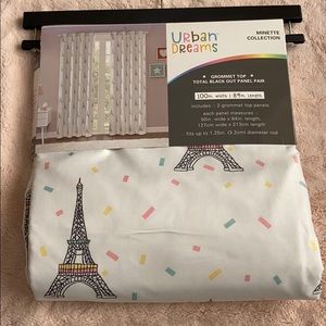 Girls “Paris” Theme black out curtains